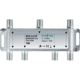 Axing BVE -01P Cable Distributor Cable CATV Multimedia DVB-T2 Class A+ 10 dB 5-1218 MHz Metal