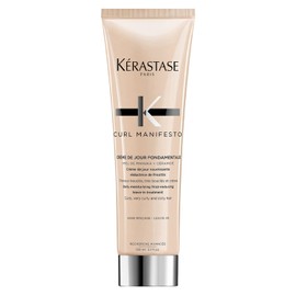 KÉRASTASE Creme De Jour Fondamentale | Tratamiento para rizos o cabello ondulado, restaura y nutre la fibra capilar | Con Miel de Manuka, Ceramidas y Glicerina | 150ml