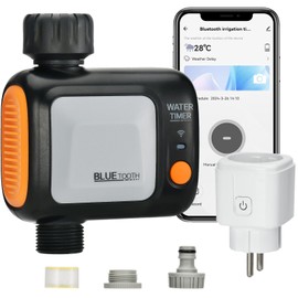 johgee Irrigation Computer WiFi with WiFi Hub, Intelligent Automatic Irrigation Control for Garden Watering with App/Alexa, Google Assistant, for Garden Greenhouse