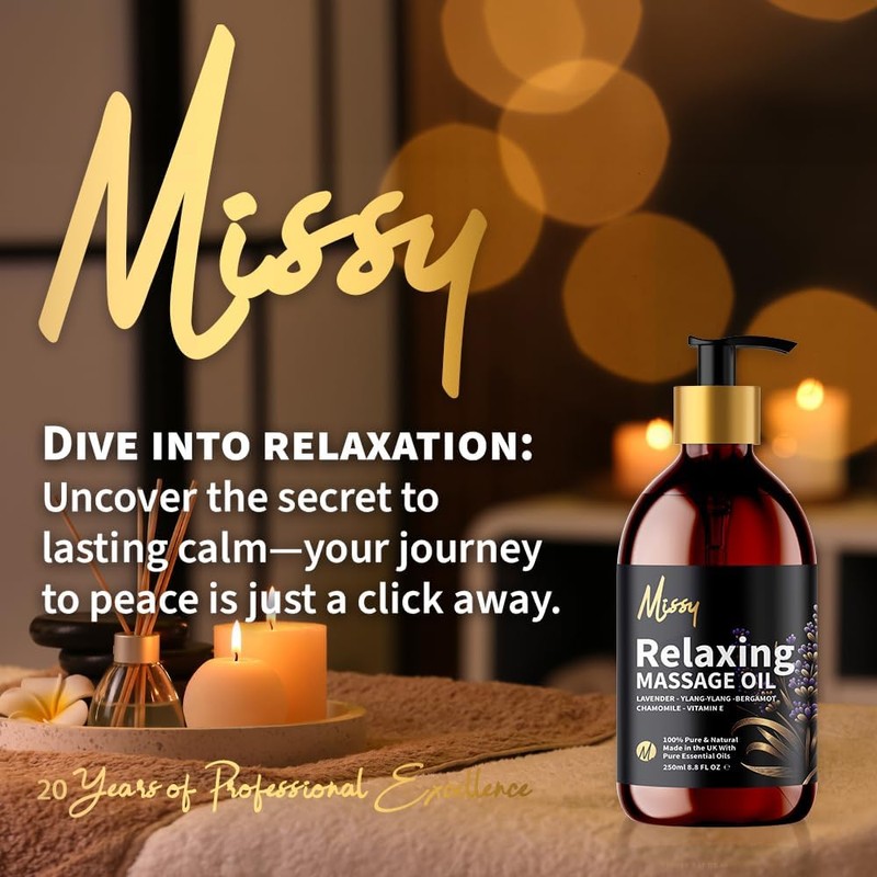 Premium Relaxing Massage Oil Twin Pack (500ml Total) - Indulgent