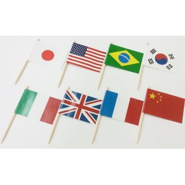 Lunch Flag Million Flag Toothpick Flag Pick 400 Pcs (X 200 Pieces Pack Set)