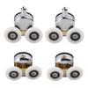 FUYIOCN Shower Door Rollers,Set of 4 Twin Shower Door Rollers