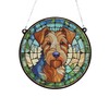 Welsh Terrier Stained Glass Effect Suncatcher Gift for Dog Lovers