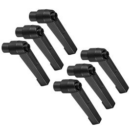 CoCud Clamp Lever Handle M6 Female Thread 46mm Lever Adjustable Quick Release Lock Swivel Knob Black Black for Lathe Machines 6pcs