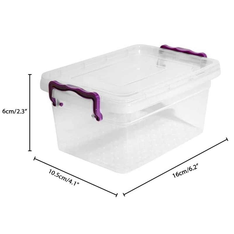 Best House 2 PCS Clear Plastic Storage Box Container with