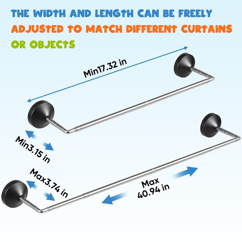 rubertyle Adjustable Magnetic Rod for Classroom and Meeting Room Whiteboard,