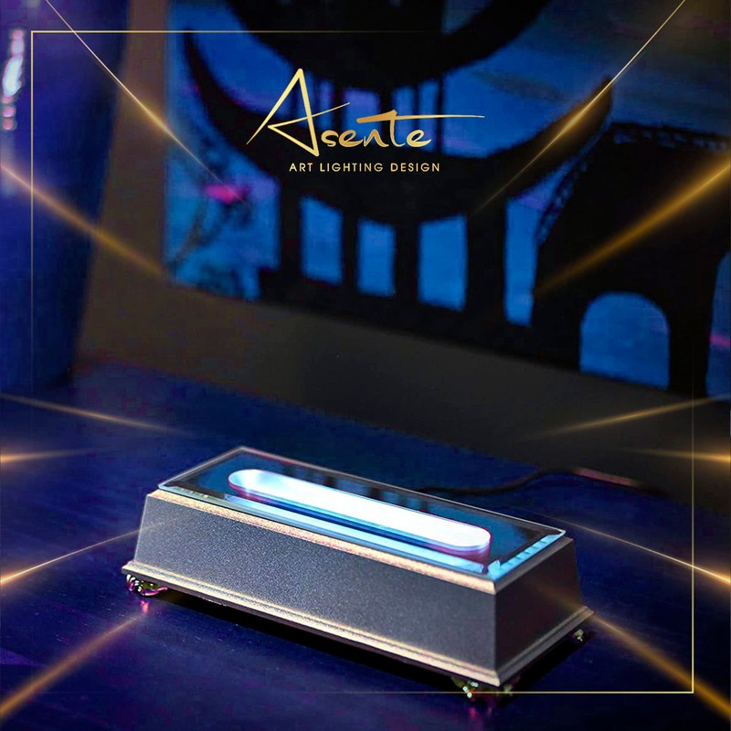 ASENTE 16 LED Multi-Color Light Stand Base- Lighted Acrylic Display,