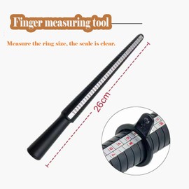 Loimon Size Measuring Tool - 4 Pack Plastic Sizer Mandrel Stick with Finger Gauge, Jewelry Making Kit with Measuring Tape for Women (Portable & Durable)