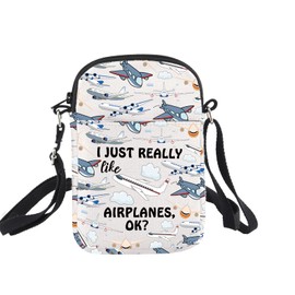 Airplane Crossbody Bag Airplane Lover Gifts Aviation Pilot Gifts Plane Gift I Just Really Like Airplanes Cell Phone Purse Bag