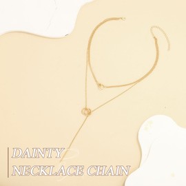 Jovono Boho Necklace Multilayer Gold Long Necklace Circle Multilayer Necklaces Jewelry for Women and Girls /, /