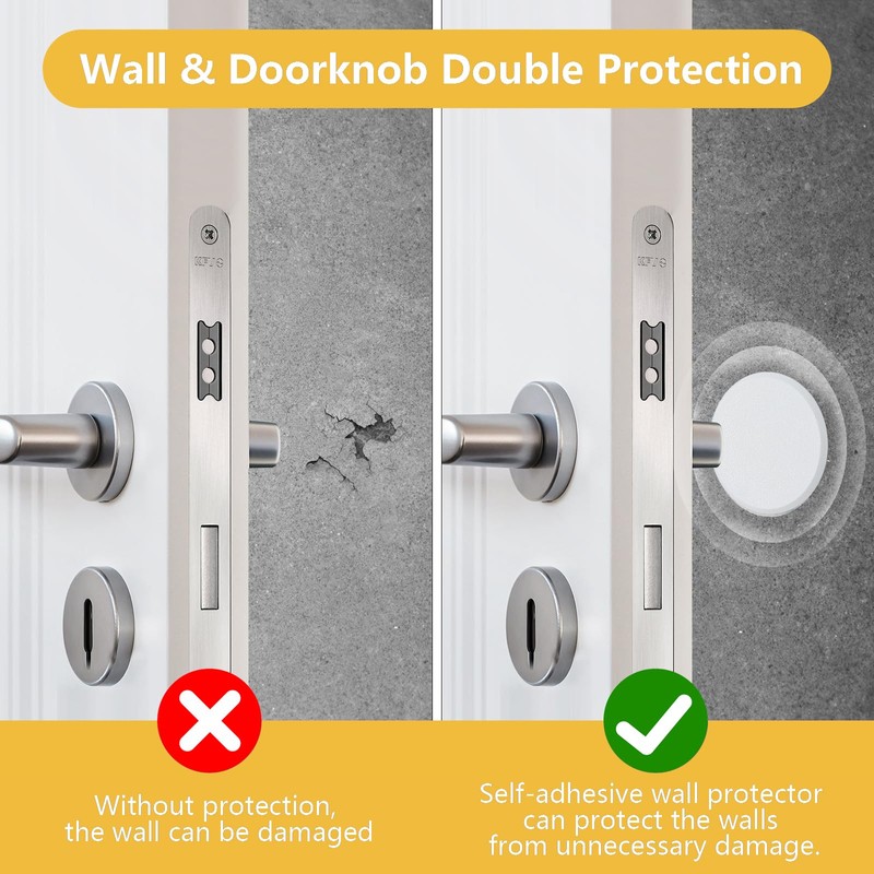 HOME MASTER HARDWARE 5" Wall Protector Round, 5 Pack Doorknob