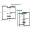 Xiofio 6 Tiers Heavy Duty Clothes Rack with Hanging Rods,Metal