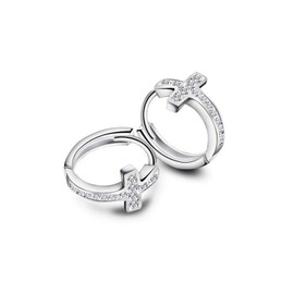 Cubic Zirconia Cross Small Hoop Earrings for Women Girls Sterling Silver Crystal Religious Tiny Huggie Hoops 12mm Fashion Jewelry Gifts