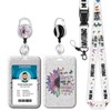 Be Kind Lanyards for ID Badges,Colorful Sunflower Butterfly ID Badge
