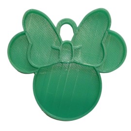 MINNIE MOUSE THEMED FACE EARS SHAPE GREEN CHRISTMAS ORNAMENT MADE IN USA PR4879