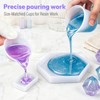 HeyClear Silicone Measuring Cups Kit for Epoxy Resin 250&100ml Mixing