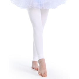 Yitoco - Mallas sin pies para niñas para bailar y ballet súper suaves para niños pequeños y estudiantes, 3 pares: negro/blanco/rosa ballet (sin pies), 9-13 años