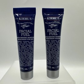 Kiehl's 2 x Kiehls Facial Fuel Invigorating Mens Moisture Treatment 0.5oz/15mL Travel Sz