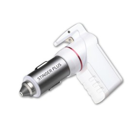 Ztylus Stinger Plus Car Vehicle Emergency Escape Tool : Life-Saving, Spring Loaded Window Breaker Punch, Seat Belt Cutter (1x White Stinger Plus)