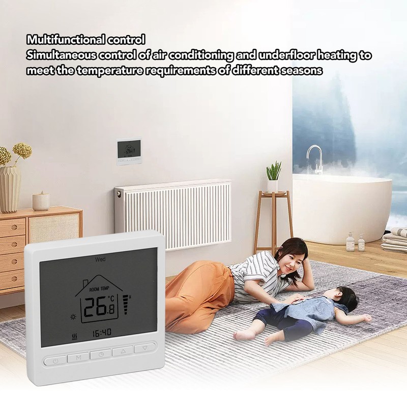 Digital Thermostat Display ABS Accurate Temperature Control Electric Thermostat AC220V