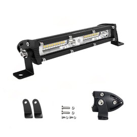 LISPHOS LED Light Work Light LED Work Light Daylight Light Bar Work Light 12V 7 Inch Bar Light (1 Piece)