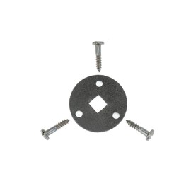 Backplate for Door Knob Dummy Spindle1-3/8 Inch Dia x 1 Inch Long Durable Iron Plate Silver Coloured Knob Dummy Spindle Backplate with Mounting Hardware Renovators Supply Manufacturing