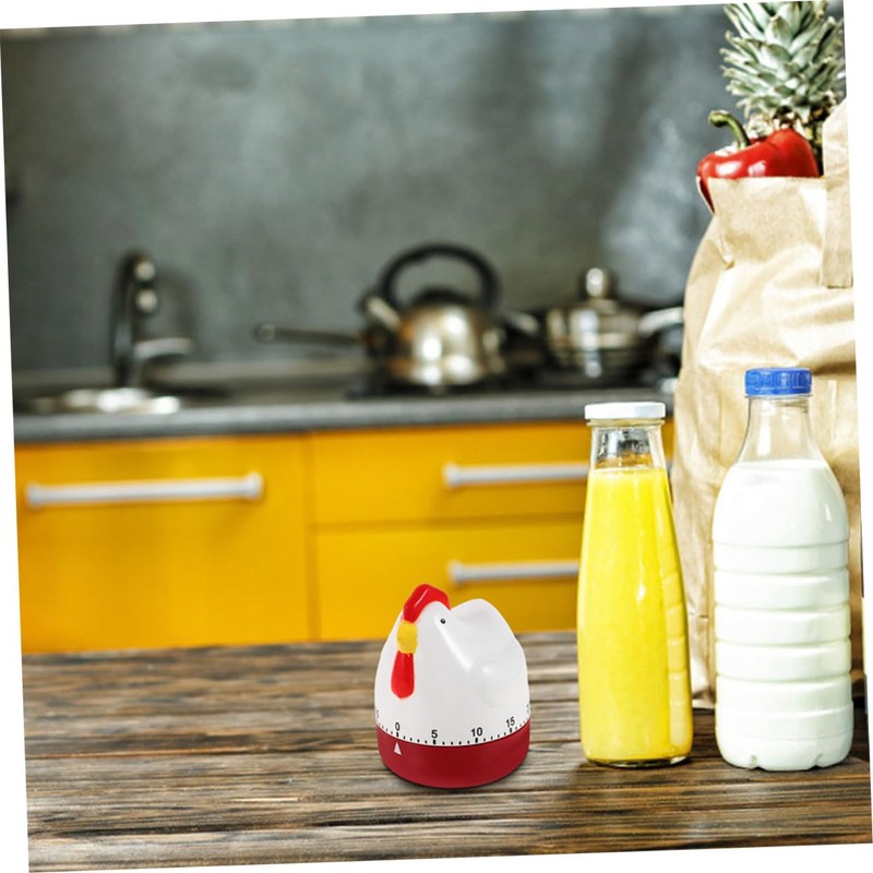 SUPVOX 2pcs Cute Chicken Kitchen Timer Mechanical Wind Up Countdown