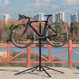 CXWXC Bike Repair Stand - Bicycle Stand For Maintenance Workstand - Ebike Repair Stand Shop Home Mechanics for Mountain Road Bike and E Bike (Black)