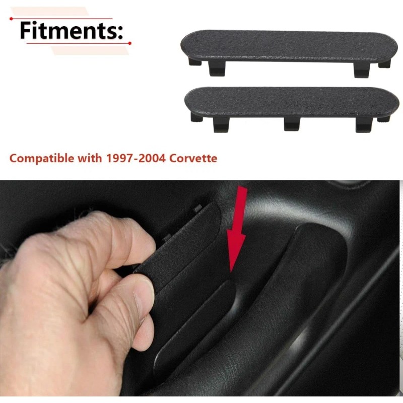 NoBrand 1 Pair Door Panel Handle Plug Screw Cover Trim