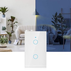 Smart Switch, Switch - Remote Control System for Google, Easy Installation, Timing Function, App & Voice Control 2-Way AC 100-250V(White)