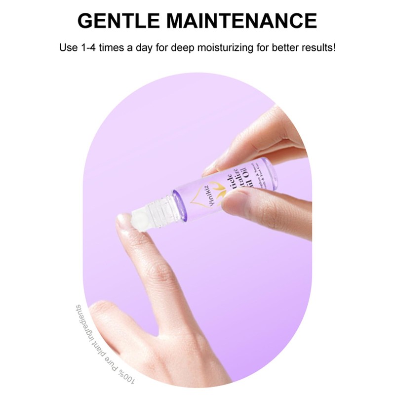 Joyeee Nail Oil Cuticle, 2PCS Roll-On Oil Treatment for Damaged,