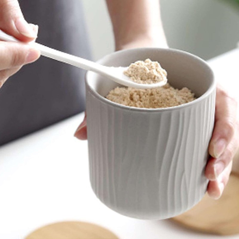 MAGICVOGEL Ceramic Spice Container Salt Pepper Spice Container Sugar Bowl