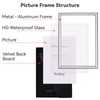 Autjvy 3.5x5 Picture Frame Silver Brushed Modern Simple Thin Aluminum