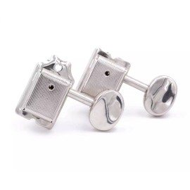 Tone Ninja Genuine Tone Ninja Vintage SD91 Tuners, 6 Inline H Mount, Metal buttons, Nickel