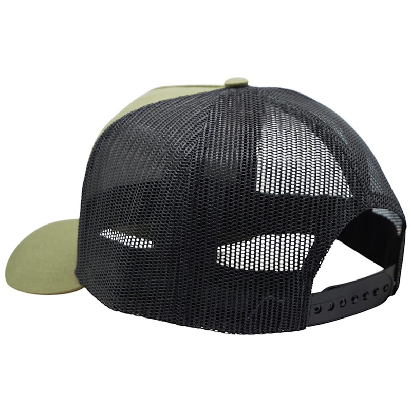 Bexxwell Trucker Cap Olive Green/Black with Logo Patch (Perfect Fit,