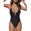 CUPSHE Women Swimsuit One Piece Bathing Suit Deep V Neck
