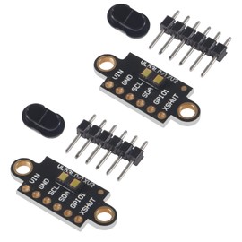 AITRIP 2pcs VL53L1X Laser Ranging Flight Time Sensor Module with Cover 3V-5V Distance 400cm Measurement Expansion Board Module for Arduino