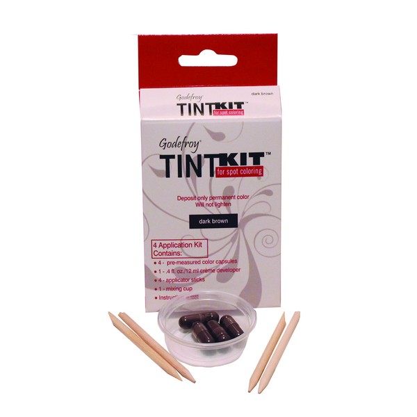 Godefroy 4 Applications Tint Kit, Dark Brown, Packaging May Vary
