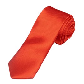 SEVENHEAD Men's Skinny Ties 2 Inch (5CM) Red Solid Pure Color Plain Slim Necktie for Men