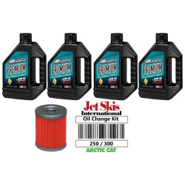 JSI Maxima Oil Kit Arctic Cat 250 300 2x4 4x4 Premium Oil Change Service Kit 10W40 Oil Filter