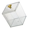 CAXUSD 2pcs Cotton Pad Holder Transparent Cosmetic Organizer for Makeup