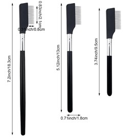 6PCS Eyelash Comb, Separated Lash Makeup Brushes Eyebrow Comb for Eliminating Mascara Clumps Metal Teeth Eye Makeup Brush Tool for Women