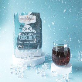 Fresh Roasted Coffee, Organic Frostbite Cold Brew | Mold & Myco 3rd Party Tested, USDA Organic, Kosher | Medium Roast | 2 lb Whole Bean