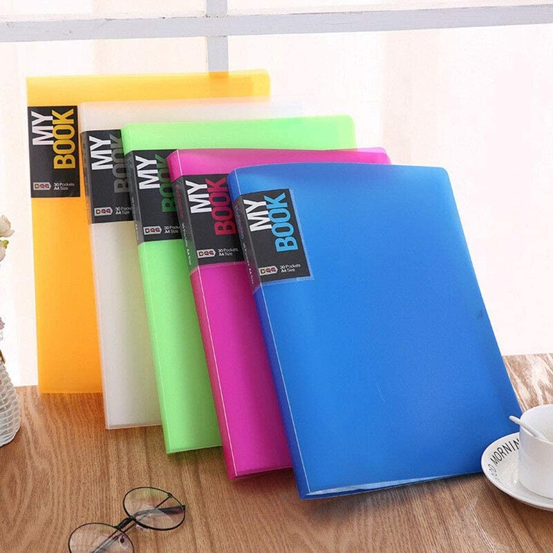 A4 Binders File Folders Sheet Presentation Book 40 Pages Capacity