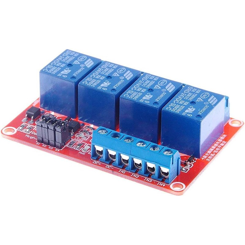 GTIWUNG 4 Channel 24 V Relay Module with Optocoupler -
