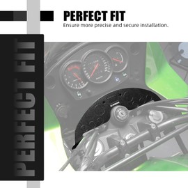 NICECNC Aluminum Motorcycle Display Dash Panel Dashboard Instrument Panel Compatible with Kawasaki KLR 650 2008-2018, CNC, Anodization, Black