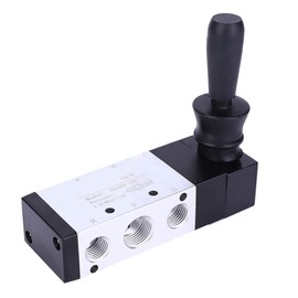Oumefar Manual Pull Valve G1/8 Air Control Valve 3 Position 5 Way Flow Control Manual Valve Pneumatic Mechanical Valve (4H330-10)