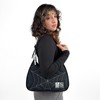 Recycled Nylon Spiderweb Puff Shoulder Bag By Wicked Misfit:_Black with