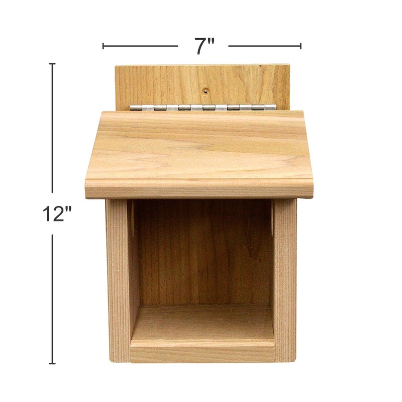 Kettle Moraine Cedar Post Mount Bluebird Mealworm Feeder