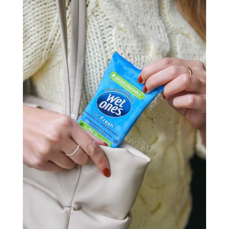 Wet Ones (Be Fresh) with Refreshing Cucumber Fragrance - Antibacterial